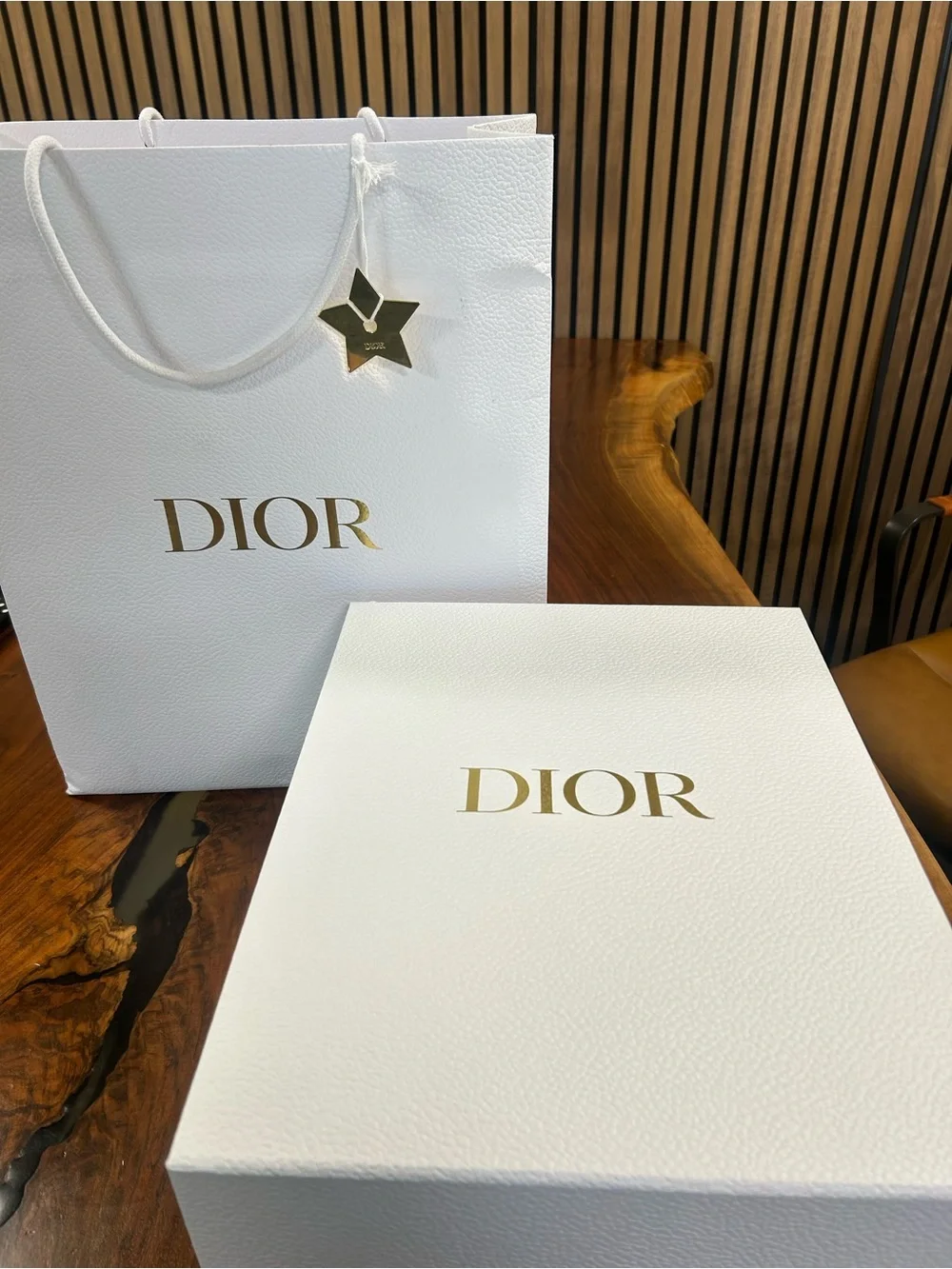 DIOR White and Gold Branded Gift Set